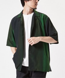 グラデーションプリント オープンカラー 半袖シャツ