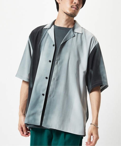 セール】グラデーションプリント オープンカラー 半袖シャツ（シャツ