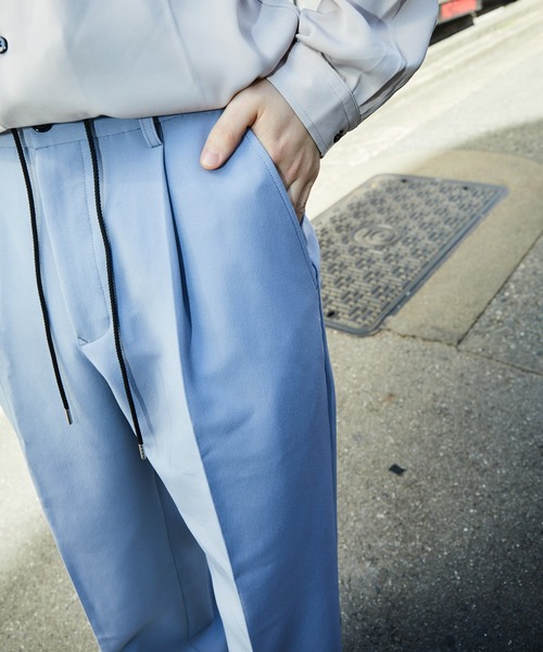 PUBLUX（パブリュクス）の「【PUBLUX/パブリュクス】センタープレスストレートスラックス（スラックス・メンズ・ブルーグレー/ブラック・マルチサイズ）」の6枚目の写真