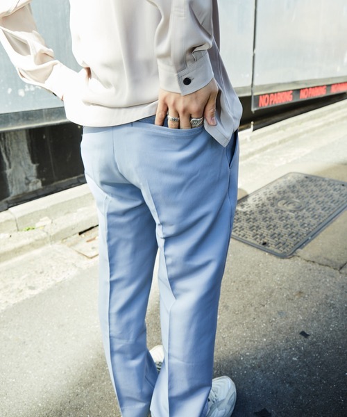 PUBLUX（パブリュクス）の「【PUBLUX/パブリュクス】センタープレスストレートスラックス（スラックス・メンズ・ブルーグレー/ブラック・マルチサイズ）」の8枚目の写真