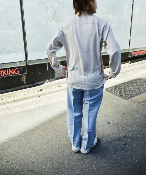 PUBLUX（パブリュクス）の「【PUBLUX/パブリュクス】センタープレスストレートスラックス（スラックス・メンズ・ブルーグレー/ブラック・マルチサイズ）」の4枚目の写真