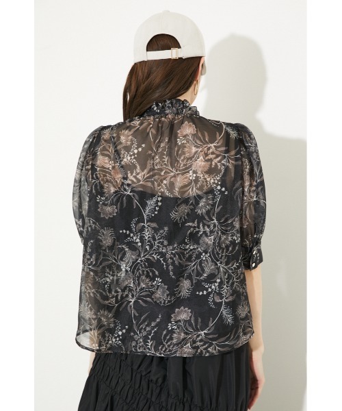 rienda（リエンダ）の「フリルネックパフスリーブブラウス（シャツ/ブラウス・レディース・ライトピンク/ブルー/ホワイト系その他/ブラック系その他・FREE）」の13枚目の写真