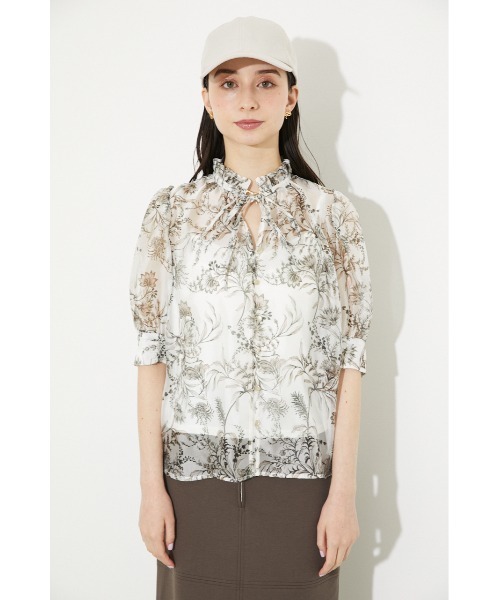 rienda（リエンダ）の「フリルネックパフスリーブブラウス（シャツ/ブラウス・レディース・ライトピンク/ブルー/ホワイト系その他/ブラック系その他・FREE）」の17枚目の写真