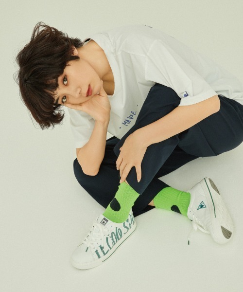 le coq sportif(ルコックスポルティフ)の「【池田エライザコラボ】ソックス メンズ レディース ユニセックス アクセサリー 小物 ソックス 靴下 スポーツウェア(ソックス/靴下・レディース・ホワイト/イエロー・25-27/22-24)」の5枚目の写真