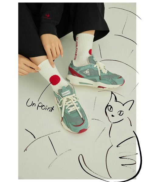 le coq sportif(ルコックスポルティフ)の「【池田エライザコラボ】ソックス メンズ レディース ユニセックス アクセサリー 小物 ソックス 靴下 スポーツウェア(ソックス/靴下・レディース・ホワイト/イエロー・25-27/22-24)」の8枚目の写真