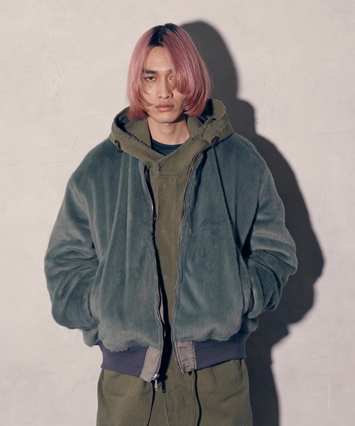 Wizzard ウィザード / FAKE FUR REVERSIBLE BOMBER JACKET リバーシブルボンバージャケット ビッグシルエットMA-1ブルゾン / WBA22-002