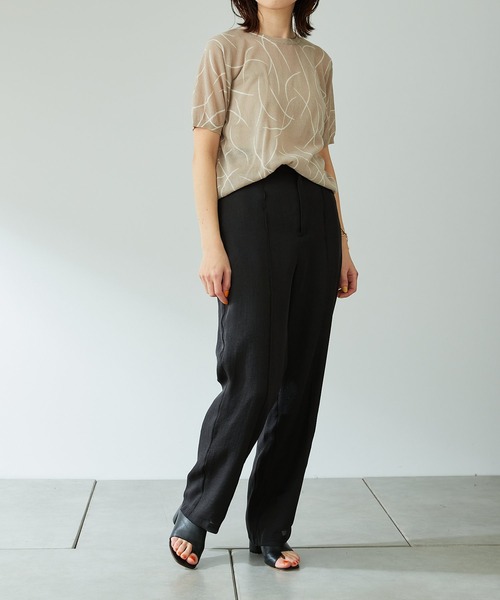 COLLAGE GALLARDAGALANTE（コラージュガリャルダガランテ）の「しとやかなこなれ感/シアーパンツ/手洗い可（その他パンツ・レディース・ブラック/ピンク・FREE）」の4枚目の写真