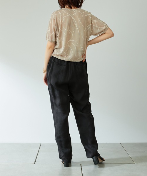 COLLAGE GALLARDAGALANTE（コラージュガリャルダガランテ）の「しとやかなこなれ感/シアーパンツ/手洗い可（その他パンツ・レディース・ブラック/ピンク・FREE）」の6枚目の写真