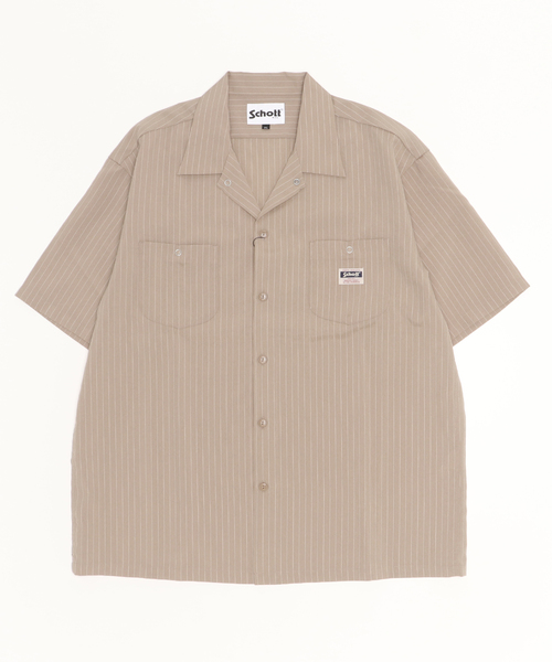 SCHOTT ワークシャツ　ベージュ　L Schott｜CN WORK SHIRT/CN ワークシャツ | Rakuten Fashion(楽天