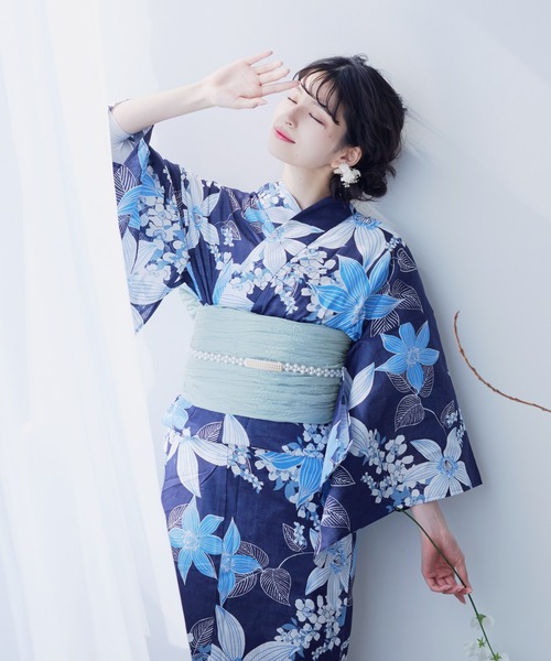 Dita 1人で着られる浴衣セット Dita 浴衣 1人で着られる浴衣5点セット 和歌山染工日本染め