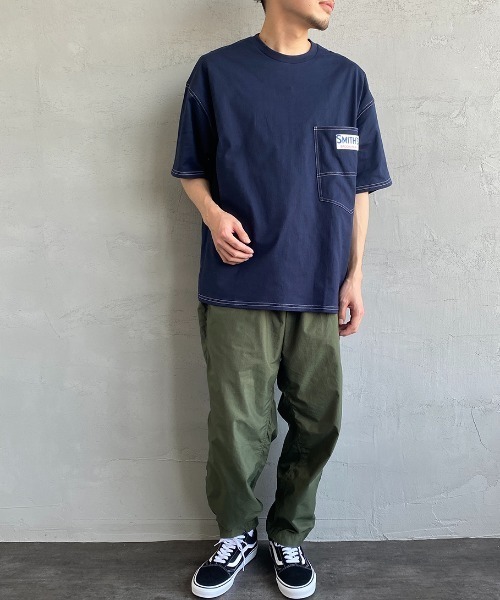 SMITH'S（スミス）の「[SMITH'S/スミス] 別注 ペインターポケットＴシャツ（Tシャツ/カットソー・レディース・グレー/ブルー/ホワイト/ネイビー・S/M/L）」の8枚目の写真