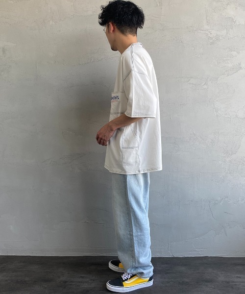 SMITH'S（スミス）の「[SMITH'S/スミス] 別注 ペインターポケットＴシャツ（Tシャツ/カットソー・レディース・グレー/ブルー/ホワイト/ネイビー・S/M/L）」の14枚目の写真