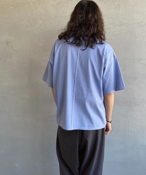 SMITH'S（スミス）の「[SMITH'S/スミス] 別注 ペインターポケットＴシャツ（Tシャツ/カットソー・レディース・グレー/ブルー/ホワイト/ネイビー・S/M/L）」の22枚目の写真