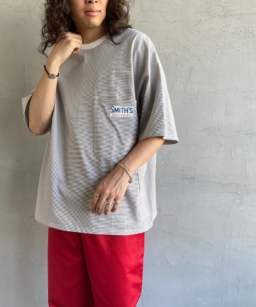 SMITH'S（スミス）の「[SMITH'S/スミス] 別注 ペインターポケットＴシャツ（Tシャツ/カットソー・レディース・グレー/ブルー/ホワイト/ネイビー・S/M/L）」の20枚目の写真