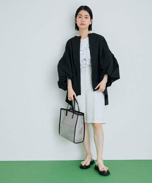 ADAM ET ROPE'（アダムエロペ）の「【PC・A4対応】メッシュスクエアトートバッグ（トートバッグ・レディース・ダークブラウン/ブラック系その他・FREE）」の3枚目の写真