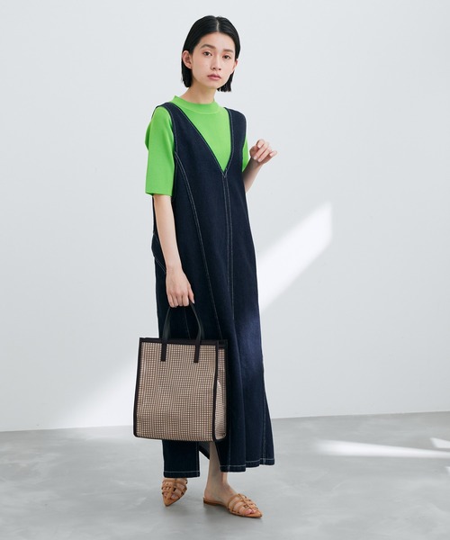 ADAM ET ROPE'（アダムエロペ）の「【PC・A4対応】メッシュスクエアトートバッグ（トートバッグ・レディース・ダークブラウン/ブラック系その他・FREE）」の4枚目の写真