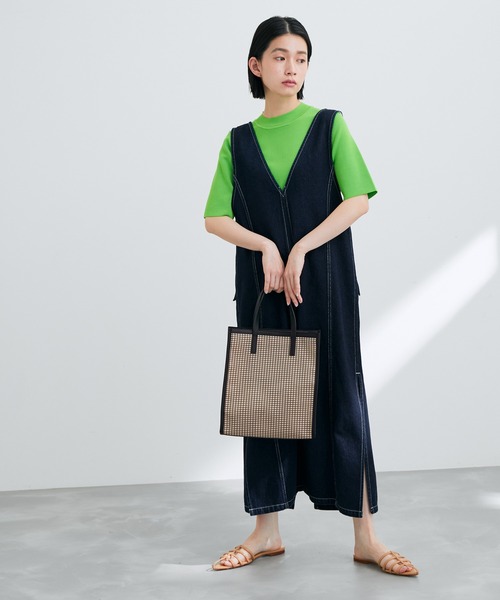 ADAM ET ROPE'（アダムエロペ）の「【PC・A4対応】メッシュスクエアトートバッグ（トートバッグ・レディース・ダークブラウン/ブラック系その他・FREE）」の14枚目の写真