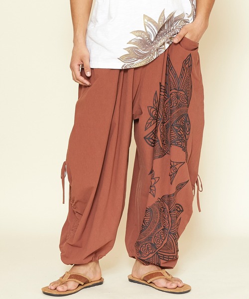 チャイハネ（チャイハネ）の「【チャイハネ】スキナド変形MEN'Sワイドパンツ（その他パンツ・メンズ・ブラック/ベージュ/ブラウン/グレー/ブルー系その他/オレンジ系その他/ホワイト/カーキ/グレー系その他/マスタード/ネイビー・FREE）」の5枚目の写真