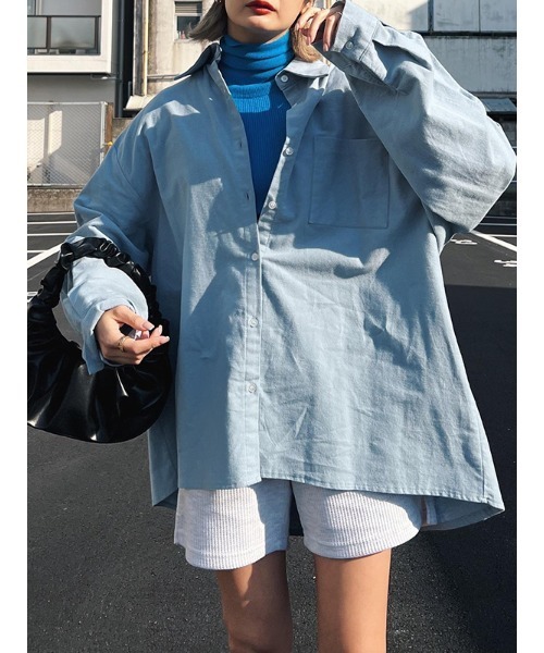 AMAIL（アマイル）の「Fashionable half tops（Tシャツ/カットソー・レディース・ピンク/オレンジ/ホワイト×ブラック/ブルー・FREE）」の20枚目の写真