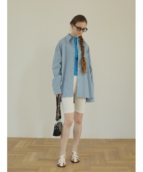 AMAIL（アマイル）の「Fashionable half tops（Tシャツ/カットソー・レディース・ピンク/オレンジ/ホワイト×ブラック/ブルー・FREE）」の13枚目の写真