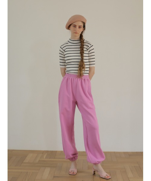 AMAIL（アマイル）の「Fashionable half tops（Tシャツ/カットソー・レディース・ピンク/オレンジ/ホワイト×ブラック/ブルー・FREE）」の21枚目の写真