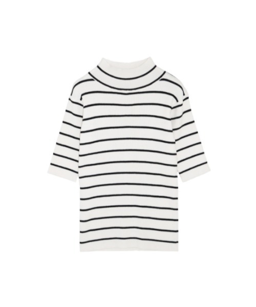 AMAIL（アマイル）の「Fashionable half tops（Tシャツ/カットソー・レディース・ピンク/オレンジ/ホワイト×ブラック/ブルー・FREE）」の15枚目の写真