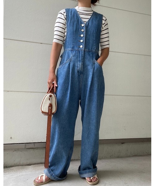 AMAIL（アマイル）の「Fashionable half tops（Tシャツ/カットソー・レディース・ピンク/オレンジ/ホワイト×ブラック/ブルー・FREE）」の7枚目の写真