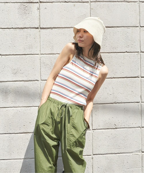 Auntie Rosa Holiday(アンティローザホリデー)の「マルチボーダーカップ付きアメスリタンク(タンクトップ・レディース・オフホワイト/ブルー・FREE)」の21枚目の写真