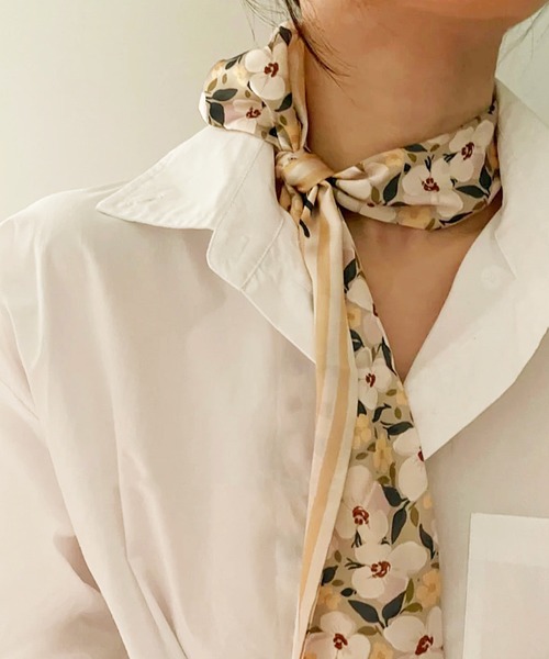 NOLITA LABORATORY（ノリータラボラトリー）の「【 NOLITA / ノリータ 】バッグにも巻ける  リボン スカーフ ツィリー（バンダナ/スカーフ・レディース・ネイビー/ブラック/ベージュ/レッド/ブルー/ブラウン/オレンジ/イエロー/グリーン/バーガンディー/モカ/テラコッタ/サックスブルー/ブラック系その他2/マスタード・FREE）」の11枚目の写真