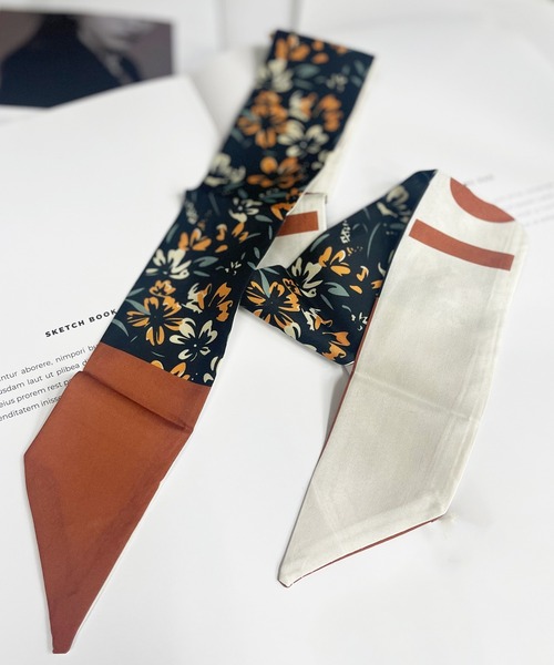 NOLITA LABORATORY（ノリータラボラトリー）の「【 NOLITA / ノリータ 】バッグにも巻ける  リボン スカーフ ツィリー（バンダナ/スカーフ・レディース・ネイビー/ブラック/ベージュ/レッド/ブルー/ブラウン/オレンジ/イエロー/グリーン/バーガンディー/モカ/テラコッタ/サックスブルー/ブラック系その他2/マスタード・FREE）」の17枚目の写真