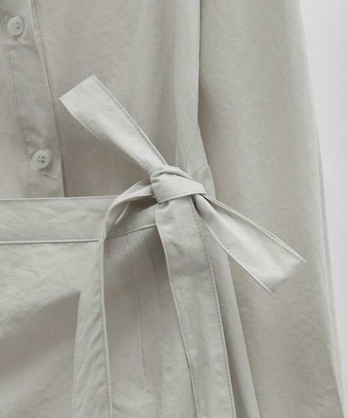 MUYMONA(ムイモナ)の「【MUYMONA】【2022SS】Wrap detail cotton shirt onepiece mmw22s031(ワンピース・レディース・ネイビー/ライトグリーン・FREE)」の16枚目の写真