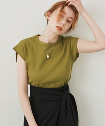 hinari | ワッフルフレンチスリーブトップス(Tシャツ/カットソー)