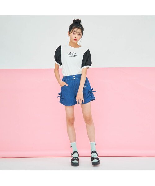 algy（アルジー）の「クリアーロゴバンドサンダル（サンダル・キッズ・ブラック/オフホワイト/ピンク/オレンジ/グリーン・23/24/22/20/21）」の6枚目の写真