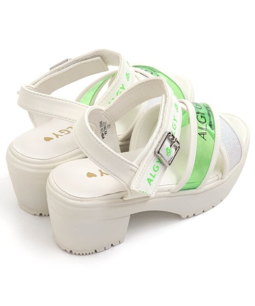 algy（アルジー）の「クリアーロゴバンドサンダル（サンダル・キッズ・ブラック/オフホワイト/ピンク/オレンジ/グリーン・23/24/22/20/21）」の15枚目の写真