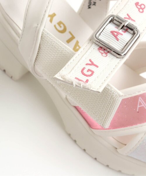 algy（アルジー）の「クリアーロゴバンドサンダル（サンダル・キッズ・ブラック/オフホワイト/ピンク/オレンジ/グリーン・23/24/22/20/21）」の10枚目の写真