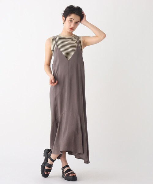 OPAQUE.CLIP（オペークドットクリップ）の「◆レーヨンストレッチ ボーダーニット（ニット/セーター・レディース・ブラウン系その他3/オレンジ系その他4/ホワイト系その他3・38/42/36/40）」の16枚目の写真