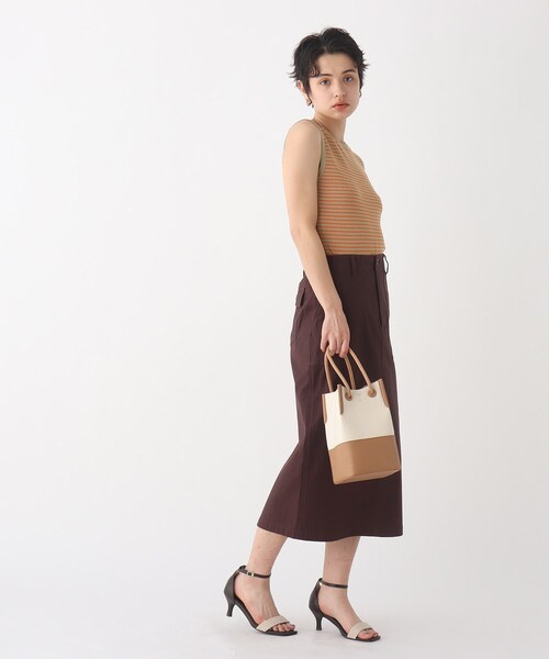 OPAQUE.CLIP（オペークドットクリップ）の「◆レーヨンストレッチ ボーダーニット（ニット/セーター・レディース・ブラウン系その他3/オレンジ系その他4/ホワイト系その他3・38/42/36/40）」の20枚目の写真