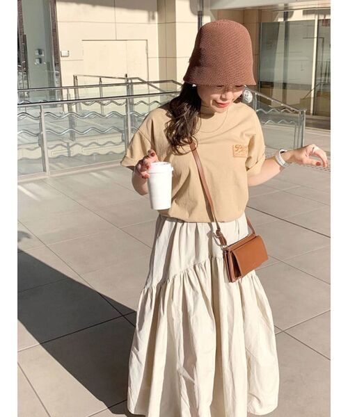 Ungrid（アングリッド）の「PIZZAロゴルーズTee（Tシャツ/カットソー・レディース・ベージュ/オフホワイト/オレンジ/ブルー・FREE）」の17枚目の写真