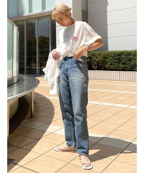 Ungrid（アングリッド）の「PIZZAロゴルーズTee（Tシャツ/カットソー・レディース・ベージュ/オフホワイト/オレンジ/ブルー・FREE）」の19枚目の写真