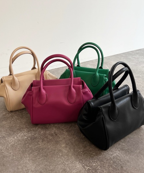 DouDou（ドゥドゥ）の「【WEB限定】スムースPUミニバッグ（ハンドバッグ・レディース・ブラック/ベージュ/グリーン/パープル・FREE）」の10枚目の写真