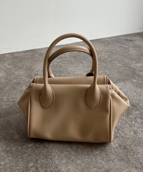 DouDou（ドゥドゥ）の「【WEB限定】スムースPUミニバッグ（ハンドバッグ・レディース・ブラック/ベージュ/グリーン/パープル・FREE）」の8枚目の写真