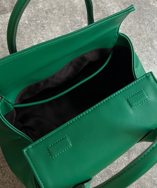 DouDou（ドゥドゥ）の「【WEB限定】スムースPUミニバッグ（ハンドバッグ・レディース・ブラック/ベージュ/グリーン/パープル・FREE）」の14枚目の写真