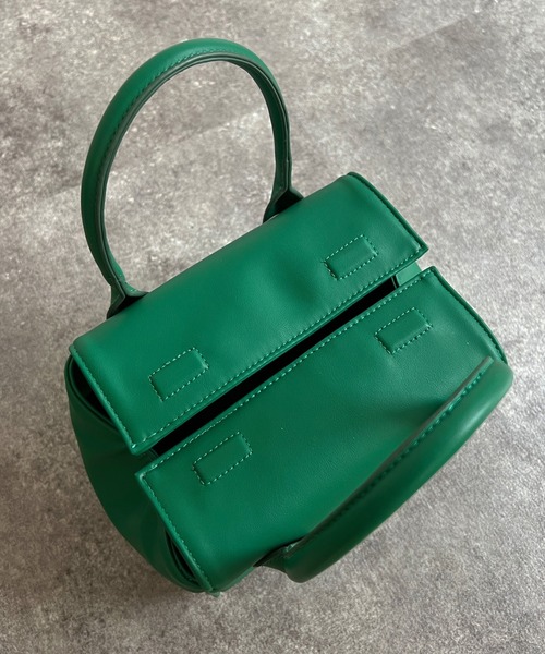 DouDou（ドゥドゥ）の「【WEB限定】スムースPUミニバッグ（ハンドバッグ・レディース・ブラック/ベージュ/グリーン/パープル・FREE）」の12枚目の写真