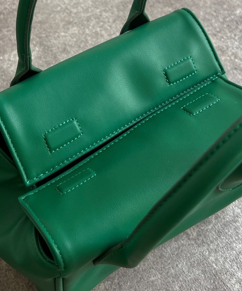 DouDou（ドゥドゥ）の「【WEB限定】スムースPUミニバッグ（ハンドバッグ・レディース・ブラック/ベージュ/グリーン/パープル・FREE）」の13枚目の写真