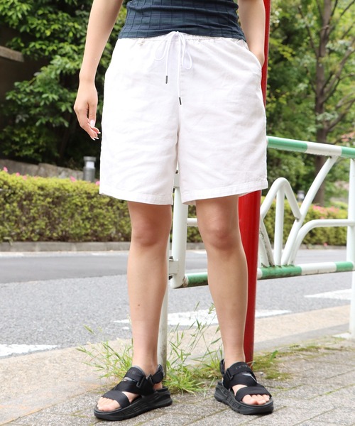 FIVE BROTHER（ファイブブラザー）の「FIVE BROTHER/ファイブブラザー Work shorts ワークショーツ イージーショーツ ハーフパンツ（その他パンツ・メンズ・ホワイト/ブラック/ベージュ/ネイビー・M/L/XL）」の2枚目の写真