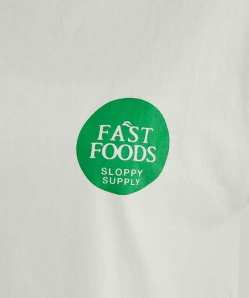 Sloppy Supply（スラッピーサプライ）の「【Sloppy Supply （スラッピーサプライ）】FAST FOODSロゴTシャツ（Tシャツ/カットソー・レディース・ブラウン系その他/ホワイト・M）」の14枚目の写真