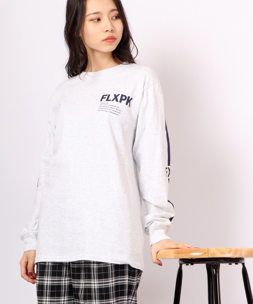 FLASH PACKER(フラッシュパッカー)の「FLASH PACKER ロングスリーブTシャツ(Tシャツ/カットソー・メンズ・ホワイト/ブラック/アッシュ・S/L)」の6枚目の写真