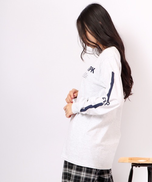 FLASH PACKER(フラッシュパッカー)の「FLASH PACKER ロングスリーブTシャツ(Tシャツ/カットソー・メンズ・ホワイト/ブラック/アッシュ・S/L)」の7枚目の写真
