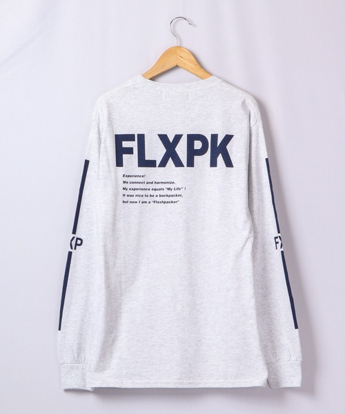 FLASH PACKER(フラッシュパッカー)の「FLASH PACKER ロングスリーブTシャツ(Tシャツ/カットソー・メンズ・ホワイト/ブラック/アッシュ・S/L)」の16枚目の写真