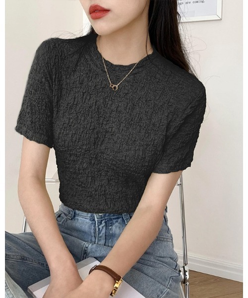 Ritzy(リッツィー)の「ボコボコ半袖カットソー(Tシャツ/カットソー・レディース・ホワイト/ブラック/ライム・M/L)」の12枚目の写真